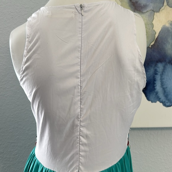 TROPICAL PRINT FLOWING BOHO DRESS BY XJF. MC - Picture 7 of 10